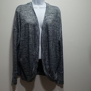 Athleta Womens Cardigan Open Pose Wrap Leisure S Soft Lightweight Gray Cut Out